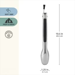 Professional Stainless Steel 10.5-inch Locking Kitchen Food Tongs