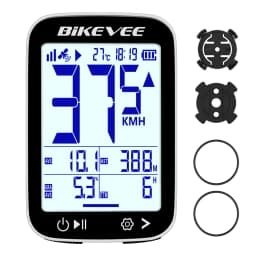 BIKEVEE Multifunctional Mountain Road Wireless Bicycle Cyclocomputer Bike Cycling Accessorie MPH KM/H LCD Display with Auto Backlight Waterproof Bicycle Odometer Speedometer Stopwatch Tachymeter Tracker