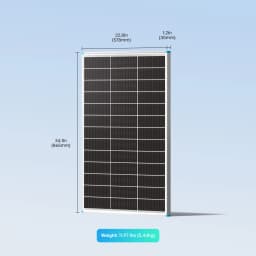 Renogy 100W Bifacial Solar Panel N-Type 16BB 25% High Efficiency Double-Sided PV Module for RV Camper Van Marine Boat Off-Grid Battery Charging