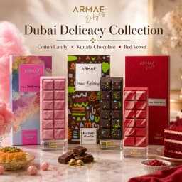 ARMAF Delights Dubai Delicacy Collection Perfume Set, Gourmand Eau De Parfum with Cotton Candy, Kunafa Chocolate and Red Velvet, Sweet Warm Fragrance Trio