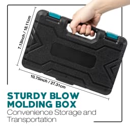 One-Handed Rivet Gun, Pop Rivet Gun Set, Professional Hand Riveter, Manual Riveting Tool with 200 Rivets for Metal, Includes 4 Drill Bits, 4 Tool-Free Interchangeable Heads, Storage Case