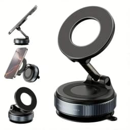 Upgraded MagSafe Car Mount, Magnetic Phone Holder, Vacuum Suction Cup Car Phone Holder, Compatible With Jeep and Car Accessories, Fits 17 Pro Max, 16, 15, 14, 13 and Other Magnetically Compatible Smartphones.