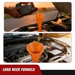 Nilight Automotive Funnels Set - Durable Oil Funnel Kit with Filter & Flexible Extensions, Wide Mouth Fuel Funnels with Long Neck for Engine Oil Change, Gas Transfer for Cars Trucks