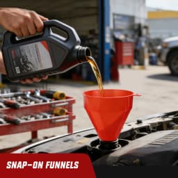 Nilight Automotive Funnels Set - Durable Oil Funnel Kit with Filter & Flexible Extensions, Wide Mouth Fuel Funnels with Long Neck for Engine Oil Change, Gas Transfer for Cars Trucks
