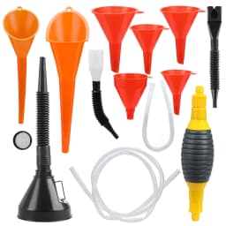 Nilight Automotive Funnels Set - Durable Oil Funnel Kit with Filter & Flexible Extensions, Wide Mouth Fuel Funnels with Long Neck for Engine Oil Change, Gas Transfer for Cars Trucks