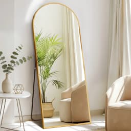 JHK 56"x21" Full Length Mirror with Aluminum Alloy Frame Leaning or Standing Full Length Mirror with Stand Floor Body Wall-Mounted Mirrors Suitable For Bedroom Bathroom