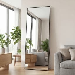 JHK 56"x21" Full Length Mirror with Aluminum Alloy Frame Leaning or Standing Full Length Mirror with Stand Floor Body Wall-Mounted Mirrors Suitable For Bedroom Bathroom