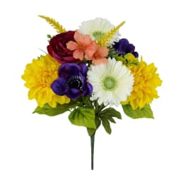 19.5’’H Indoor Artificial Floral Mixed Bouquet, Daisy, White Color.