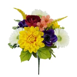 19.5’’H Indoor Artificial Floral Mixed Bouquet, Daisy, White Color.