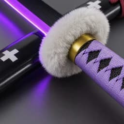 40.94Inch 104cm Plastic One Piece Trafalgar Law Glowing Great Katana Anime Cosplay Safe Blunt Sword Prop Purple Light Blade Collection Gift