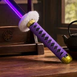 40.94Inch 104cm Plastic One Piece Trafalgar Law Glowing Great Katana Anime Cosplay Safe Blunt Sword Prop Purple Light Blade Collection Gift