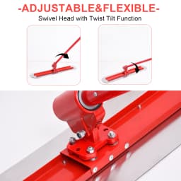 Stainless Steel Concrete Bull Float Kit 47x11.8 inch Heavy Duty Cement Finishing Tool with 4 Extension Handles and Adjustable Bracket for Smoothing Leveling Driveway Patio Garage Floor Slab