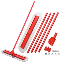 Stainless Steel Concrete Bull Float Kit 47x11.8 inch Heavy Duty Cement Finishing Tool with 4 Extension Handles and Adjustable Bracket for Smoothing Leveling Driveway Patio Garage Floor Slab