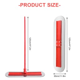 Stainless Steel Concrete Bull Float Kit 47x11.8 inch Heavy Duty Cement Finishing Tool with 4 Extension Handles and Adjustable Bracket for Smoothing Leveling Driveway Patio Garage Floor Slab