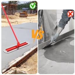 Stainless Steel Concrete Bull Float Kit 47x11.8 inch Heavy Duty Cement Finishing Tool with 4 Extension Handles and Adjustable Bracket for Smoothing Leveling Driveway Patio Garage Floor Slab