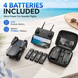 ZNLYRION 4K Dual Camera FPV Drone E88 Pro 15Mins Flight Time Foldable Quadcopter with Altitude Hold Headless Mode One-Key Takeoff/Landing