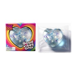 Cute Clear Glitter Heart Squishy Toy, Soft TPR Transparent Heart Squeeze Fidget Toy, Kawaii Stress Relief Vent Toy for Teens