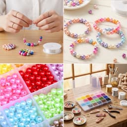 3 Box Jewelry Making Kits 4320pcs 24 Colors Acrylic Imitation Pearl Spacer Beads Set for Diy Necklace, Earring, Bracelet, Hairclips and Handmade Bradied Handbag - Perfect Gift for Wedding, Party Handicraft Enthusiast