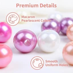 3 Box Jewelry Making Kits 4320pcs 24 Colors Acrylic Imitation Pearl Spacer Beads Set for Diy Necklace, Earring, Bracelet, Hairclips and Handmade Bradied Handbag - Perfect Gift for Wedding, Party Handicraft Enthusiast