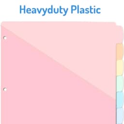 8 Count Dividers for 3 Ring Binder, 8 tabs Binder Dividers with Pocket for US Letter Size, Binder Dividers with Tabs for School