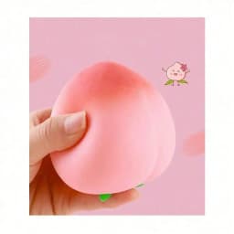 1pc Trending Popular Realistic Peach Shaped Squishy Squeeze Fidget Toy, Elastic Comfortable Touch Vent Decompression Accessory for Daily Mood Relaxation and Pressure Relieving, Lightweight Exquisite Compact Leisure Ornament