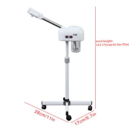 800W Professional Facial Steamer with Ozone & 360° Rotation, 0.2Gal Large Tank,Adjustable Height Facial Sauna for Deep Cleansing