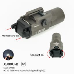 Tactical SF X300UB X300U-B X300U Metal Flashlight 1000 Lumen LED White Light Strobe Hunting X300 Scout Light Fit 20mm Rail Outdoor Lighting