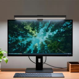 Computer Monitor Lamp, Screen Monitor Eye Protection Light Strip, RGB Dream Color Ambient Light, Reading LED Task Light, Dimmable Light Strip, Touch Control, Glare-Free, Space-Saving Home Office Desk Lamp
