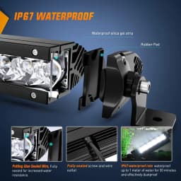 Nilight 2PCS 7-Inch Super Slim LED Pod Lights, 30W 3600LM Spot Beam Off-Road Driving Fog Lights with 2 Mounting Options for Truck, SUV, ATV, UTV, Boat, Jeep & Camper