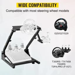 SIHAO Gaming Wheel Stand G27 G29 G920 T300R, Racing Simulator Steering Support for Xbox PS4 PlayStation, Cockpit Mount Stand