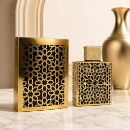 Luxury Gold Hollow Metal Rayhaan Elixir Mens Cologne Long Lasting Arabic Oriental Elixir Scent Men Perfume Gift Box For Men Holiday Birthday Present