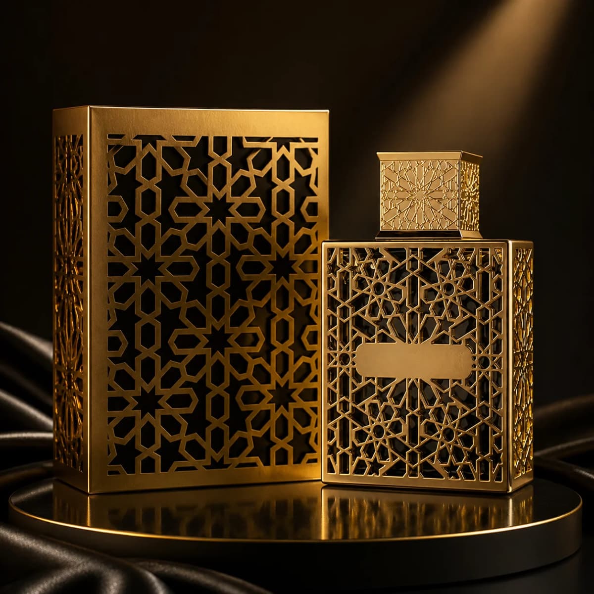 Luxury Gold Hollow Metal Rayhaan Elixir Mens Cologne Long Lasting Arabic Oriental Elixir Scent Men Perfume Gift Box For Men Holiday Birthday Present