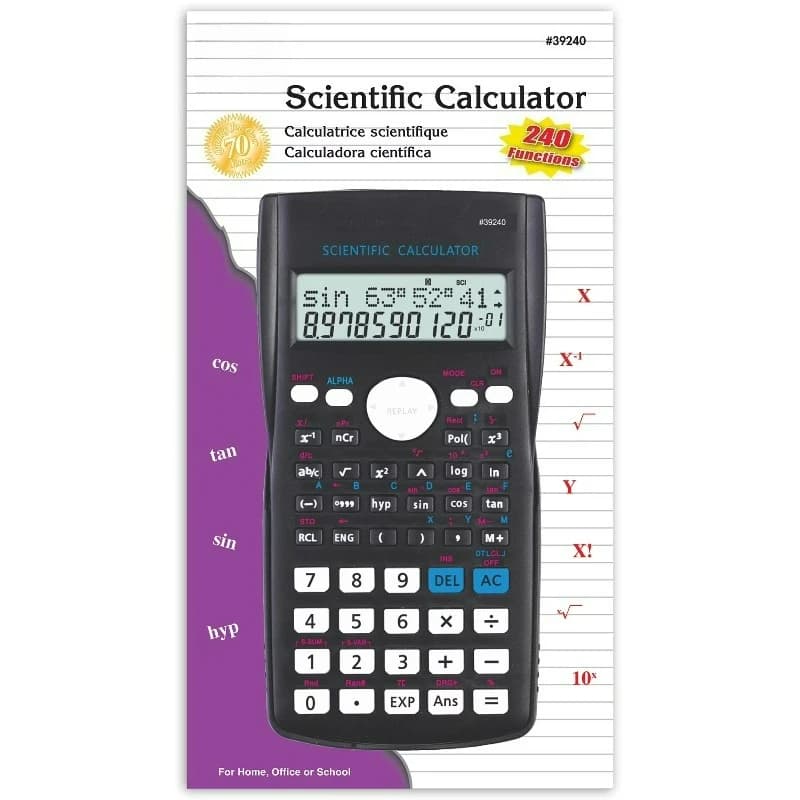 Scientific Calculator, 12 Digit, 240 Functions