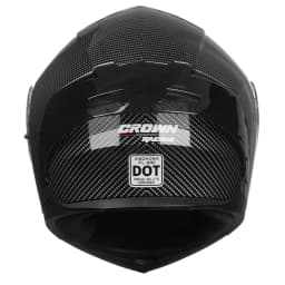 Crown Racing FL900 Modular Motorcycle Helmet, DOT Certified Flip-Up Full Face Helmet with Dual Visor and Extra Clear Shield, Adult Sizes Carbon Fiber Pattern