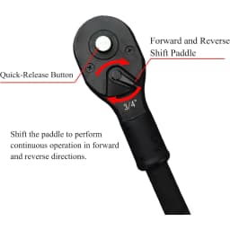 3/4 inch Drive Adjustable Ratchet Wrench 24 Teeth Metal Toughbuilt Ratchet Handle Multitool l Socket Wrench Spanner Hand Tools