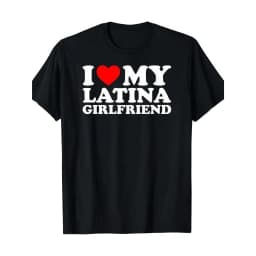 [100% Cotton] I Love My Girlfriend Gf I Heart My Girlfriend GF T-Shirt Soft and exquisite boyfriend Gift T-Shirt For Men