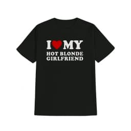 [100% Cotton] I Love My Girlfriend Gf I Heart My Girlfriend GF T-Shirt Soft and exquisite boyfriend Gift T-Shirt For Men
