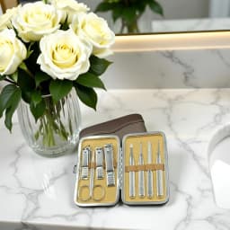 Professional Nail Clippers Kit with Travel Case and Leather Case for Manicure and Pedicure