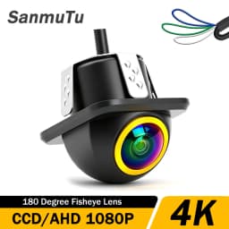 CCD AHD 1080P Backup Camera 180 Degree Golden Fisheye HD Night Vision Rear View Camera 12V Front View Punching Embedded Camera