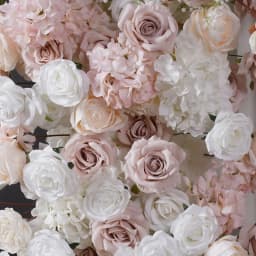 Angela Flower A8796 White Pink Rose Babybreath Delphinium Flowers Row Wedding Backdrop KT Board Floral Arrangement Decor Stage Flower Banquet Event Party Props