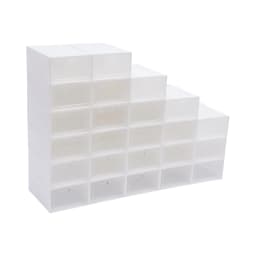 24 Pcs Stackable Shoe Storage Boxes, Clear Front Door & Ventilation Holes, Foldable Plastic Organizer for Shoes, Books