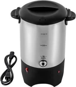 NEWEST 5.2L/1.4Gal 30 Cups Commercial Coffee Urn, 1000W Stainless Steel Commercial Coffee Maker Hot Beverage Dispenser with Percolator & Faucet for Home Party Office Wedding