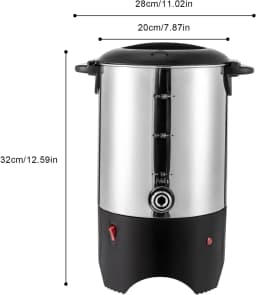 NEWEST 5.2L/1.4Gal 30 Cups Commercial Coffee Urn, 1000W Stainless Steel Commercial Coffee Maker Hot Beverage Dispenser with Percolator & Faucet for Home Party Office Wedding