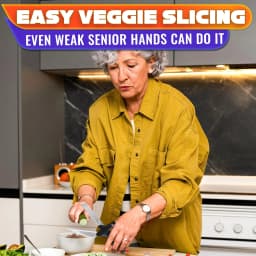 2 in 1 Kitchen Scissors for Food – Stainless Steel 9.5" Tomato Knife Chops Vegetables, Fruit, Cheese, Meat in Seconds | Dishwasher Safe Cutting Board Scissors with Safety Lock – Mess-Free Prep