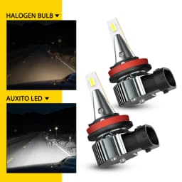 AUXITO 2Pcs H8 H11 H16(JP) LED Fog Lights 6500K White H10 H16(EU) H27 880 881 5202 9006 HB4 PSX26W PSX24W LED Fog Lamp DRL Car Driving Lamp 12V Fanless