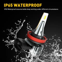 AUXITO 2Pcs H8 H11 H16(JP) LED Fog Lights 6500K White H10 H16(EU) H27 880 881 5202 9006 HB4 PSX26W PSX24W LED Fog Lamp DRL Car Driving Lamp 12V Fanless