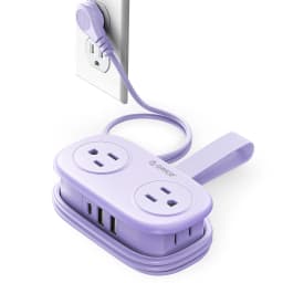 ORICO Travel Power Strip with USB C 4 Outlets 3 USB Ports 1 Type C 4FT Wrapped Extension Cord Non Surge Protector Cruise Ship Approved Wall Mountable Flat Plug ETL Listed for Home Office Dorm