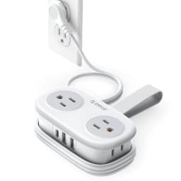 ORICO Travel Power Strip with USB C 4 Outlets 3 USB Ports 1 Type C 4FT Wrapped Extension Cord Non Surge Protector Cruise Ship Approved Wall Mountable Flat Plug ETL Listed for Home Office Dorm