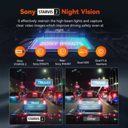 Vantrue S1pro Dashcam 2.7K Front and Rear 5G WiFi 60FPS Hidden Dash Camera HDR Night Vision STARVIS 2 GPS Voice Control