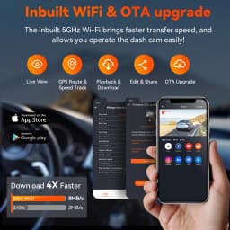 Vantrue S1pro Dashcam 2.7K Front and Rear 5G WiFi 60FPS Hidden Dash Camera HDR Night Vision STARVIS 2 GPS Voice Control